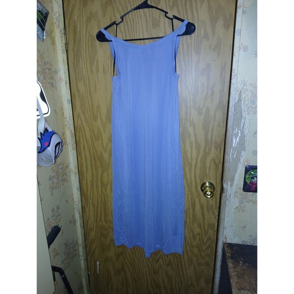 Double Zero Lovely Large Dress Womens Size Large Blue Sleeveless Side Slits - Picture 2 of 12